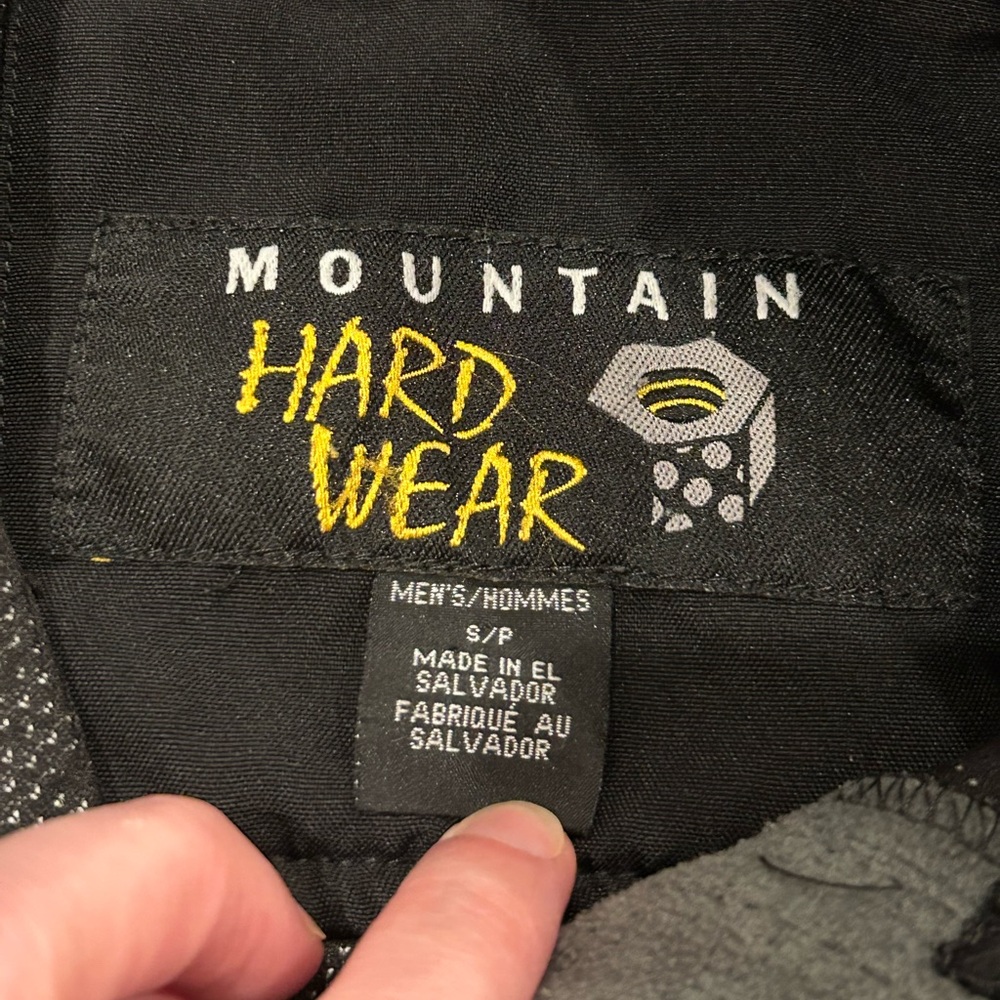 Mountain Hardwear Jacket Mens Small Gray Black Gore Windstopper Tech Fleece - Picture 4 of 9